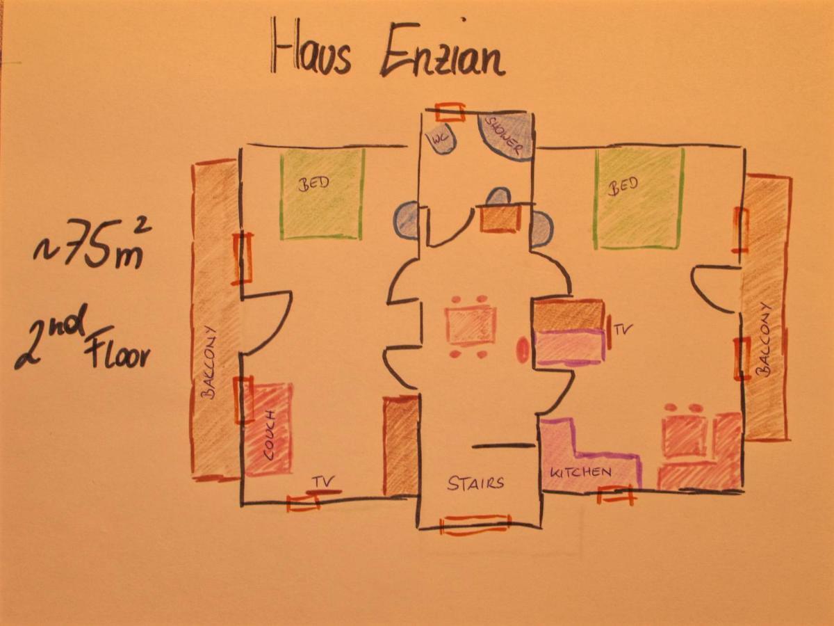 Апартаменты Haus Enzian Хинтерстодер Экстерьер фото